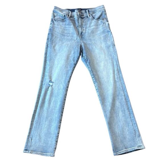 Express 90’s slim super high rise light wash jeans size 14 - Picture 3 of 15